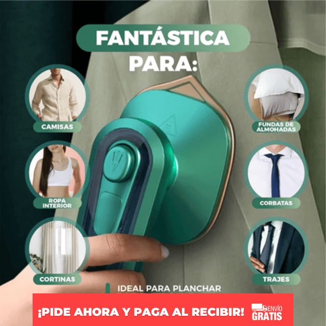 🔥 Plancha portátil IronFlex™ | Ropa impecable en cualquier lugar